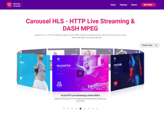 Carousel HLS - HTTP Live Streaming & DASH MPEG