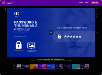Lightbox Private/Protected Video With Thumbnails Preview