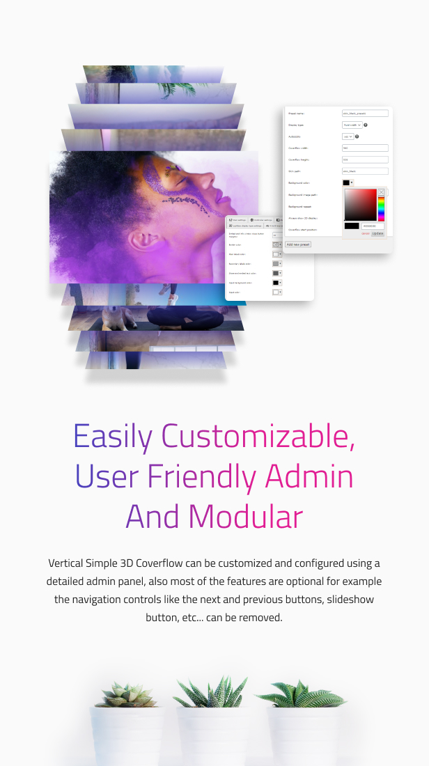Vertical Simple 3D Coverflow WordPress Plugin
